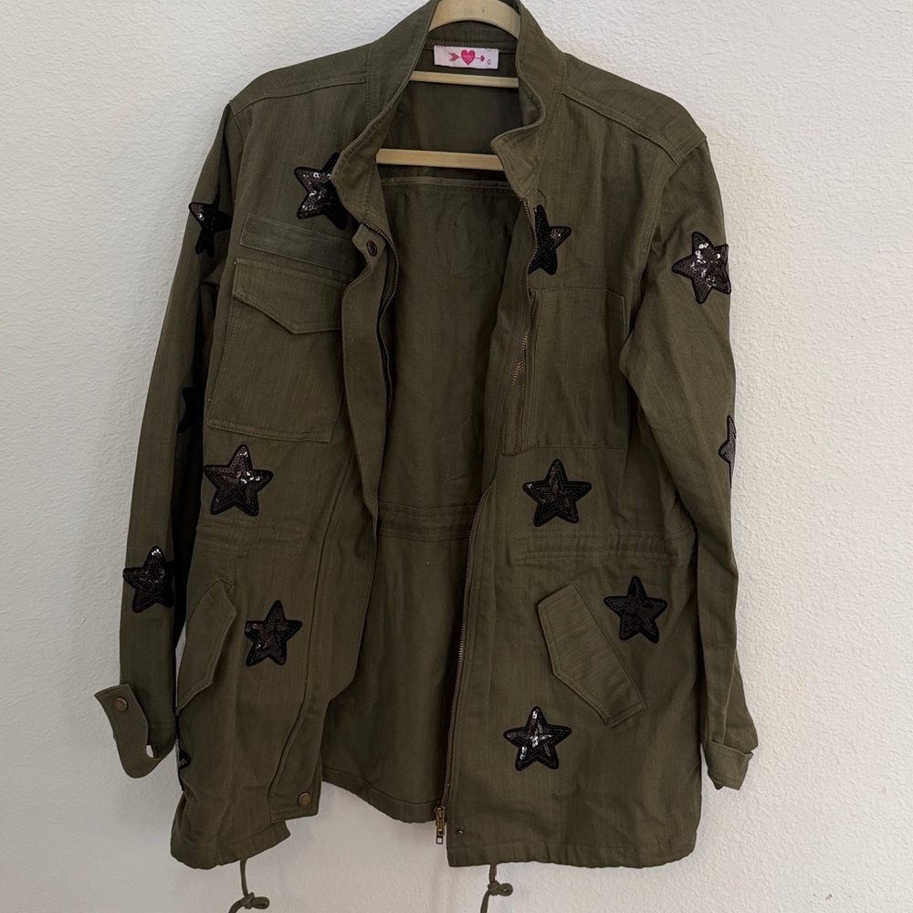 Buddy Love Olive Jacket with stars